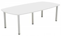 Boardroom Table | 2400mm Wide | White | Fraction Plus