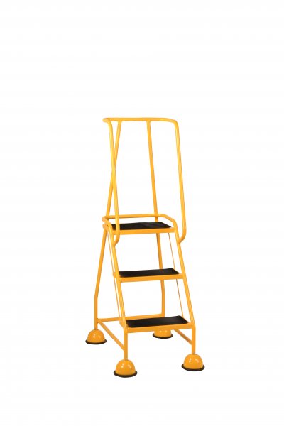 Classic Safety Steps | Platform Height 762mm | Anti-Slip Treads | Yellow | Steptek