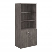 Combination Unit | 1790mm High | 4 Shelves | Open Top | Grey Oak | Universal