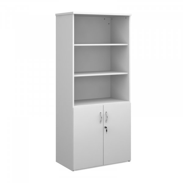Combination Unit | 1790mm High | 4 Shelves | Open Top | White | Universal