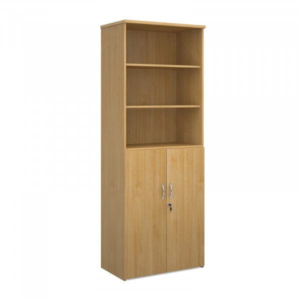 Combination Unit | 2140mm High | 5 Shelves | Open Top | Oak | Universal