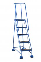 Classic Safety Steps | Platform Height 1270mm | Ribbed Treads | Blue | Steptek