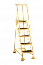 Classic Safety Steps | Platform Height 1270mm | Ribbed Treads | Yellow | Steptek