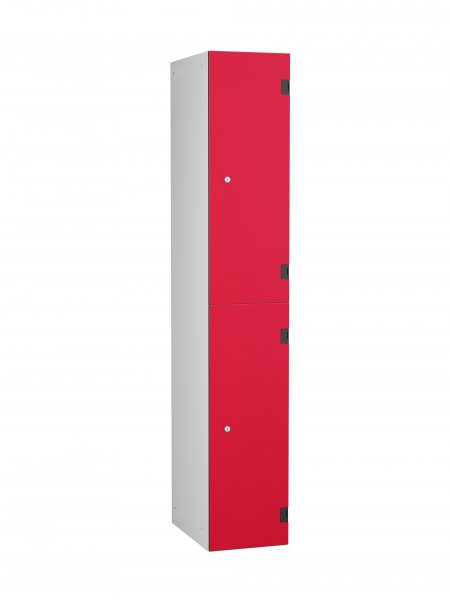 Shockproof Laminate Door Locker | 2 Overlay Doors | 1780 x 305 x 390mm | Silver Carcass | Cam Lock | Red Dynasty Doors | ShockBox