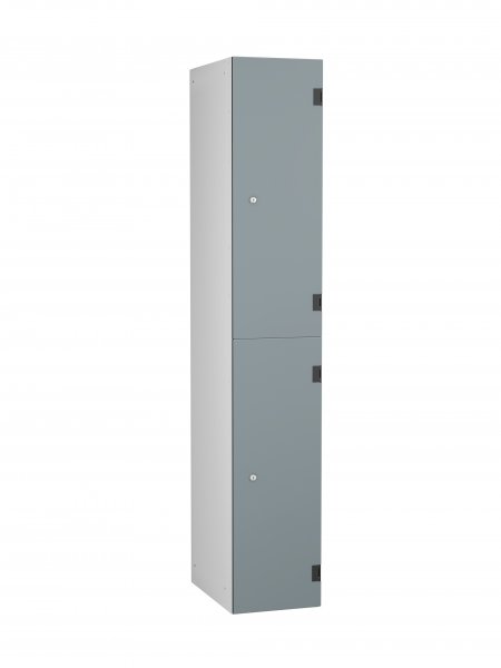 Shockproof Laminate Door Locker | 2 Overlay Doors | 1780 x 305 x 390mm | Silver Carcass | Hasp & Staple Lock | Dust Doors | Numbered | ShockBox