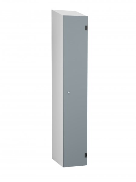 Shockproof Laminate Door Locker | Single Overlay Door | 1780 x 305 x 390mm | Silver Carcass | Sloping Top | Cam Lock | Dust Door | ShockBox