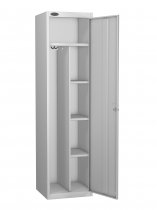 Uniform Locker | Single Door | 1780 x 460 x 460mm | Silver Carcass | Silver Door | Cam Lock | Probe