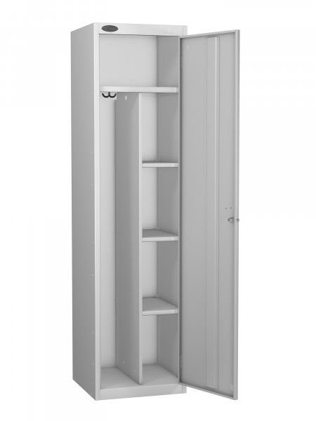 Uniform Locker | Single Door | 1780 x 460 x 460mm | Silver Carcass | Silver Door | Cam Lock | Probe