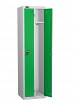 Twin Locker | 1780 x 460 x 460mm | Silver Carcass | Green Doors | Cam Lock | Probe