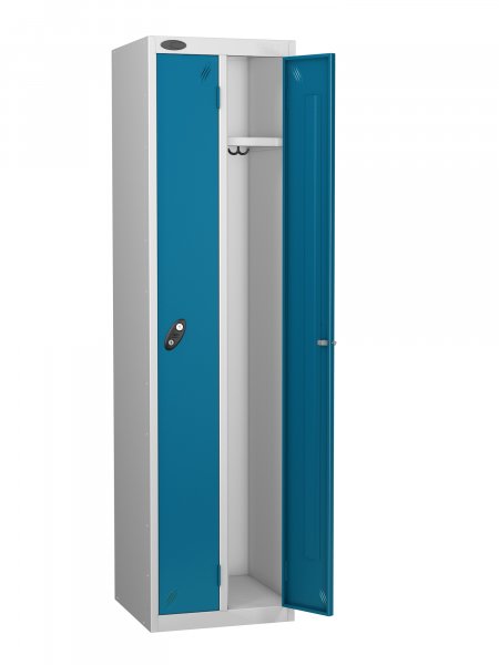 Twin Locker | 1780 x 460 x 460mm | Silver Carcass | Blue Doors | Cam Lock | Probe