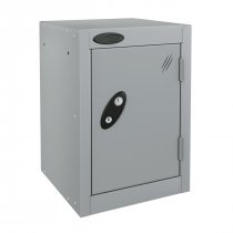 Quarto Locker | 480 x 305 x 460mm | Silver Carcass | Silver Door | Hasp & Staple Lock | Probe