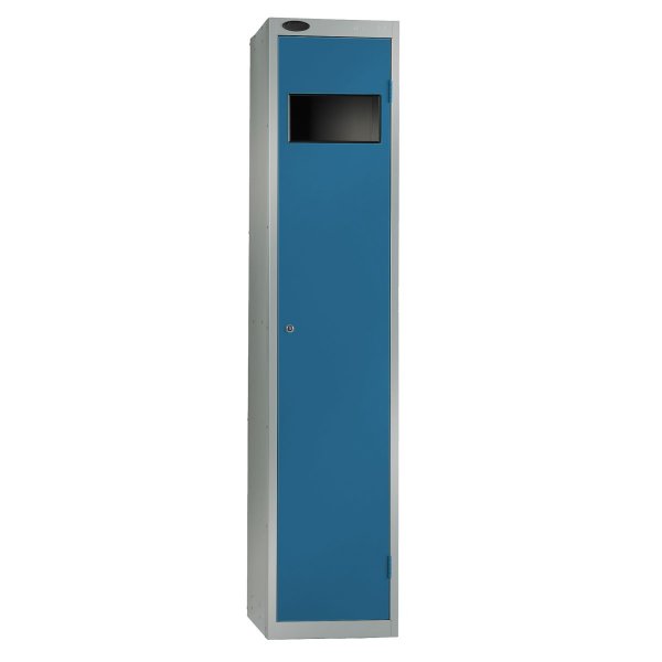 Garment Collection Locker | 1780 x 380 x 460mm | Silver Carcass | Blue Door | Probe