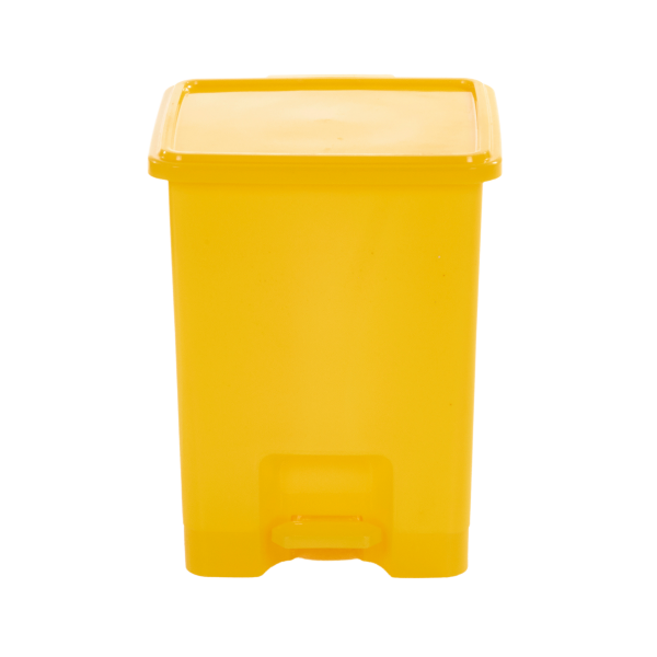 Plastic Pedal Bins | 15 Litre | Yellow | Set of 3