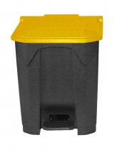 Plastic Pedal Bin | 30 Litre | Grey | Yellow Lid