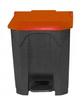 Plastic Pedal Bin | 30 Litre | Grey | Red Lid