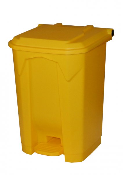 Plastic Pedal Bin | 50 Litre | Yellow