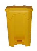 Plastic Pedal Bin | 80 Litre | Yellow