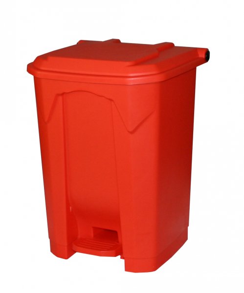Plastic Pedal Bin | 50 Litre | Red