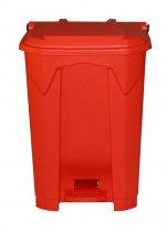 Plastic Pedal Bin | 50 Litre | Red