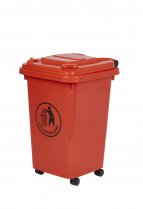 Wheeled Bin | 30% Recycled Plastic | 30 Litres | Red/Orange