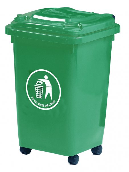 Wheeled Bin | 30% Recycled Plastic | 50 Litres | Green