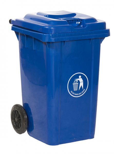 Wheeled Bin | 30% Recycled Plastic | 80 Litres | Blue
