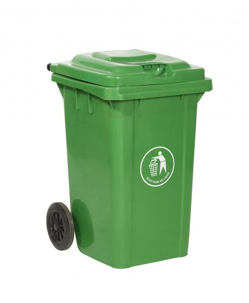 Wheeled Bin | 30% Recycled Plastic | 80 Litres | Green