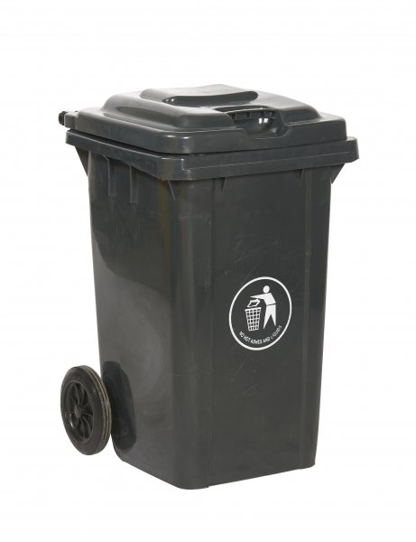 Wheeled Bin | 30% Recycled Plastic | 80 Litres | Dark Grey