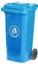 Wheeled Bin | 30% Recycled Plastic | 120 Litres | Blue
