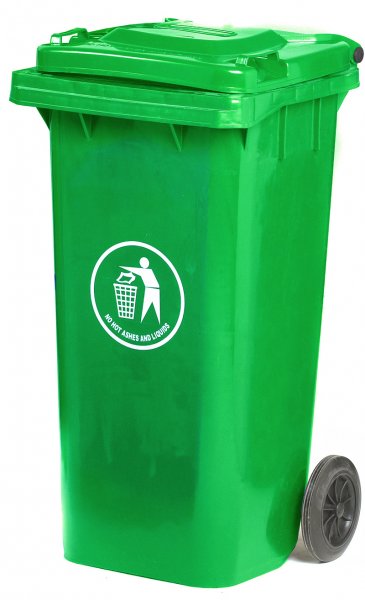 Wheeled Bin | 30% Recycled Plastic | 120 Litres | Green