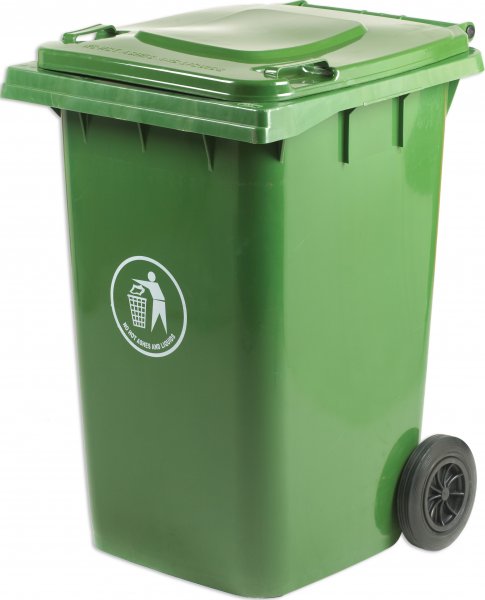 Wheeled Bin | 30% Recycled Plastic | 360 Litres | Green