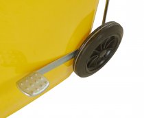 Wheeled Bin | Side Pedal | 30% Recycled Plastic | 120 Litres | Dark Grey | Dark Grey Lid