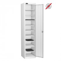 Laptop Storage Locker | Store Only | Single Door | 10 Compartments | White Carcass | White Door | Radial Pin Lock | LAPBOX