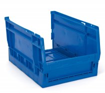 Stackable Folding Shelf Bins | Pack of 11 | 175h x 216w x 336d mm | 8.5 Litre | Blue
