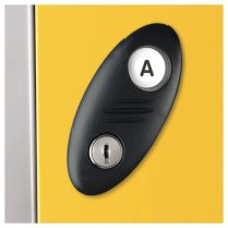 Tablet Storage Locker | Store Only | Single Door | 15 Compartments | White Carcass | Orange Door | Cam Lock | TABbox