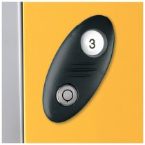 Tablet Storage Locker | Store & Charge | 10 Individual Compartments | White Carcass | Orange Door | Std UK Plug | Radial Pin Lock | TABbox