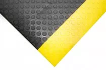 Non-slip rubber mat solid rubber thickness 6 mm 1.0m x 1.0m black smooth