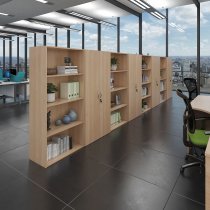 Office Bookcase | 830mm High | 2 Shelves | Beech | Contract