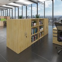 Office Bookcase | 1630mm High | 4 Shelves | Oak | Contract