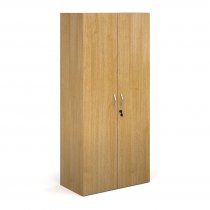 Double Door Cupboard | 1630mm High | 4 Shelves | Oak | Contract