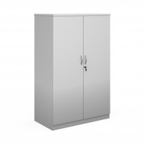 Double Door Cupboard | 1600mm High | White | Systems