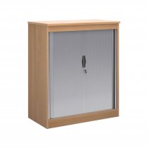Tambour Door Cupboard | 1200mm High | Beech | Systems