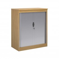 Tambour Door Cupboard | 1200mm High | Oak | Systems