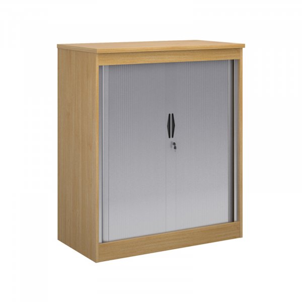 Tambour Door Cupboard | 1200mm High | Oak | Systems