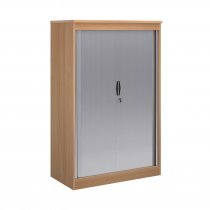 Tambour Door Cupboard | 1600mm High | Beech | Systems