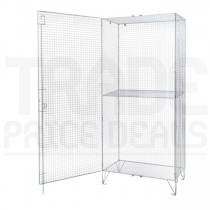 Wire Mesh Cupboard | 1360 x 457 x 457mm | Single Door | 2 Shelves