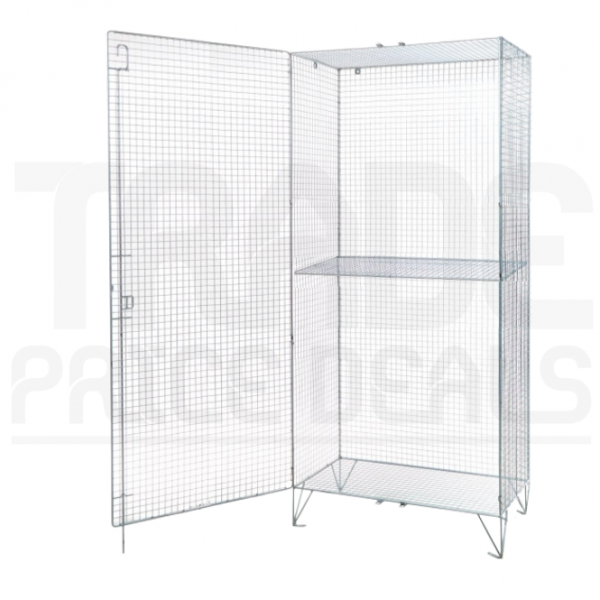 Wire Mesh Cupboard | 1360 x 457 x 457mm | Single Door | 2 Shelves
