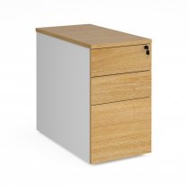 Desk Height Pedestal | 800mm Deep | 3 Drawers | Oak | Deluxe
