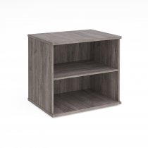 Desk Height Bookcase | 600mm Deep | 2 Shelves | Grey Oak | Deluxe