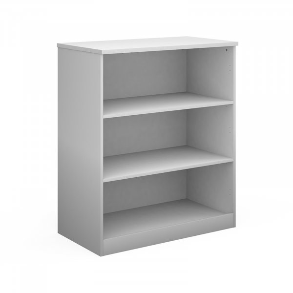 Office Bookcase | 1200mm High | 3 Shelves | White | Deluxe